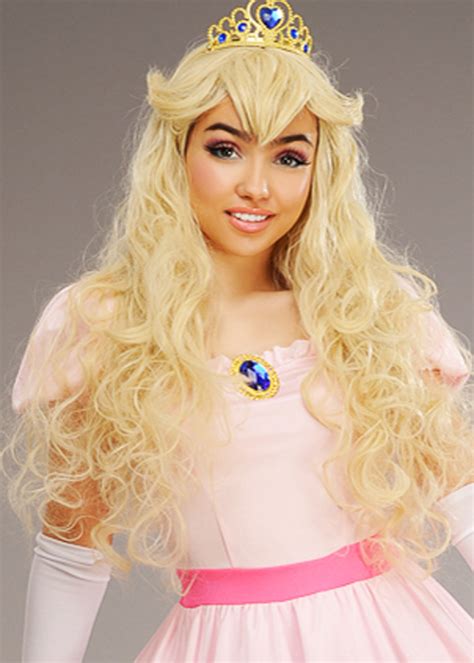 princess peach blonde wig|princess peach long hair.